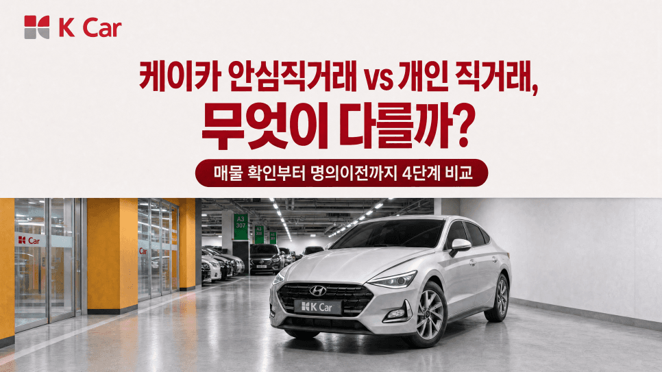 중고차 개인 직거래 안전하게 하는 법: 실차주 확인부터 명의이전까지